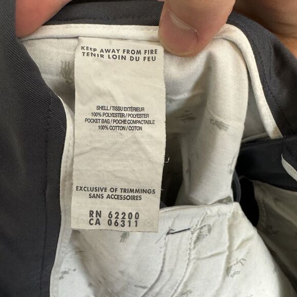 Puma Pants Mens 40x33 Grey Golf Flat Front Casual Stretch Outdoor Polyester - Picture 10 of 10